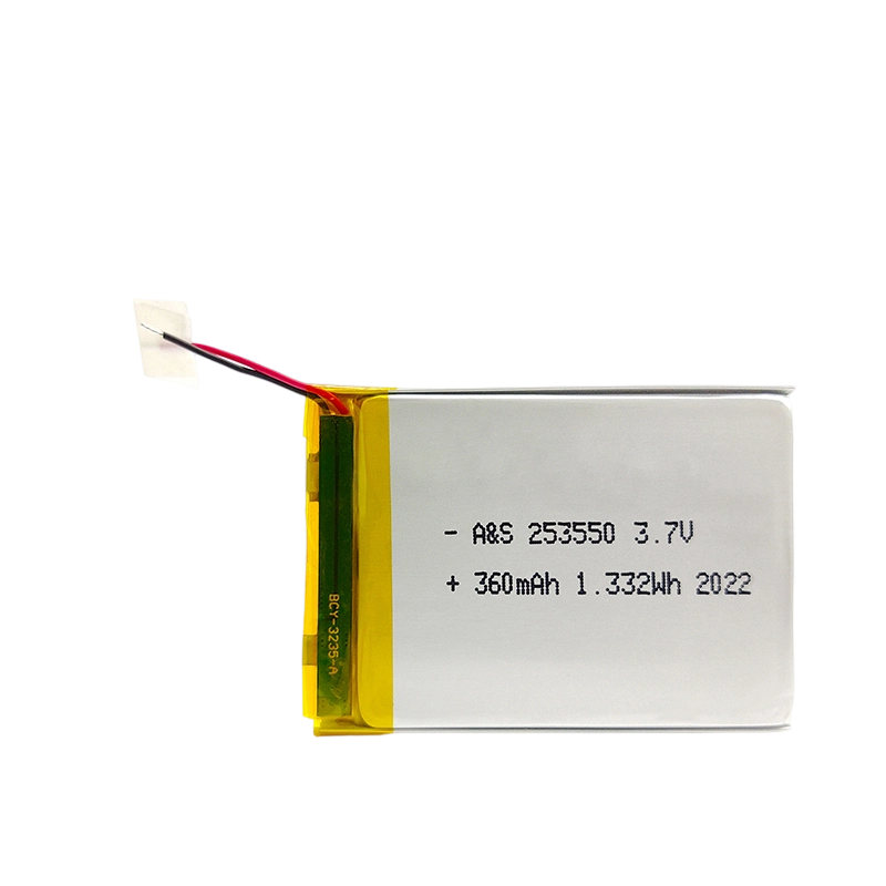 AS253550 3.7v 360mAh Lithium Polymer Battery 500 Deep Cycles