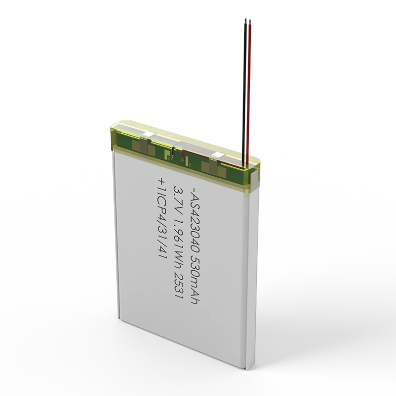 AS423040 3.7V 530mAh Li Ion Polymer Battery
