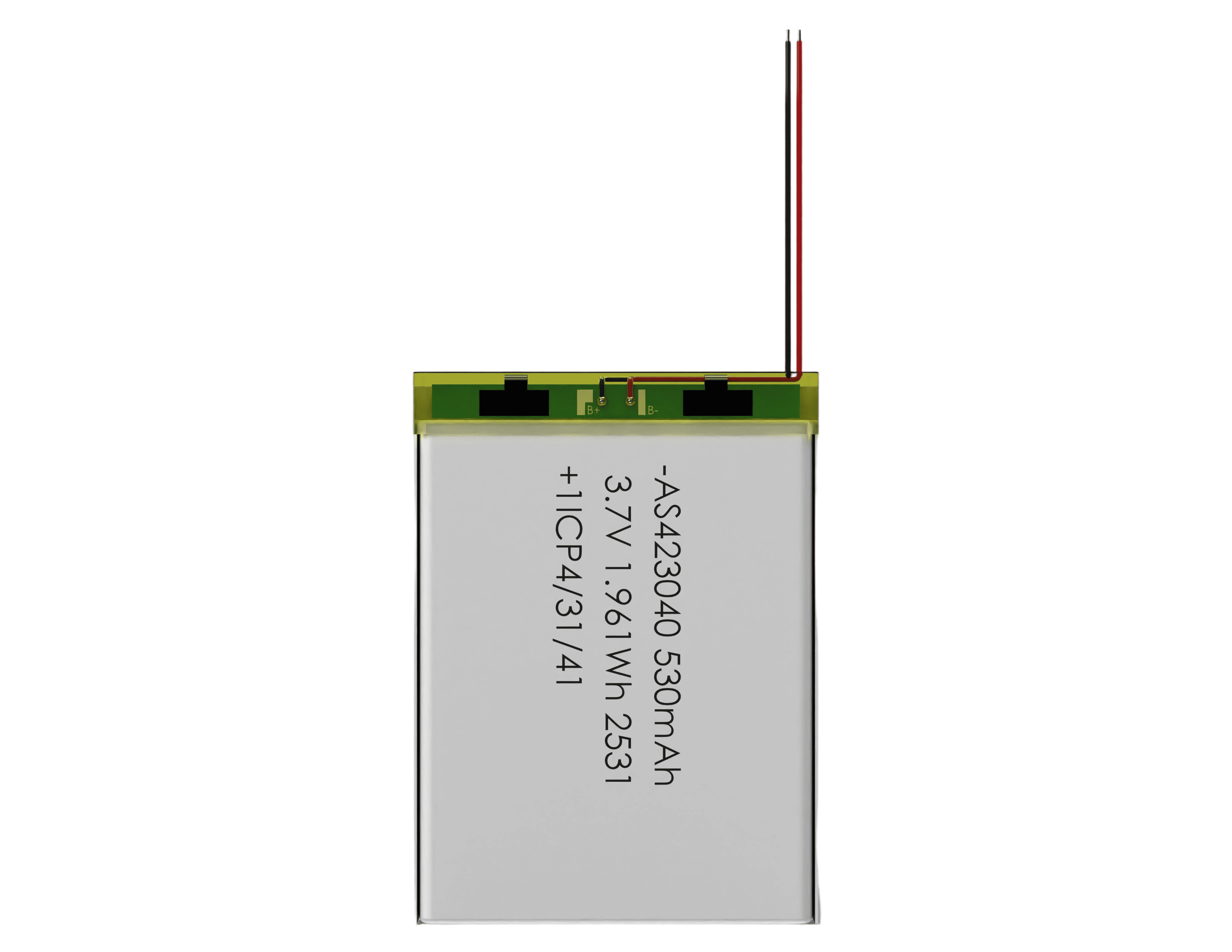 AS423040 3.7V 530mAh Li-Polymer Battery