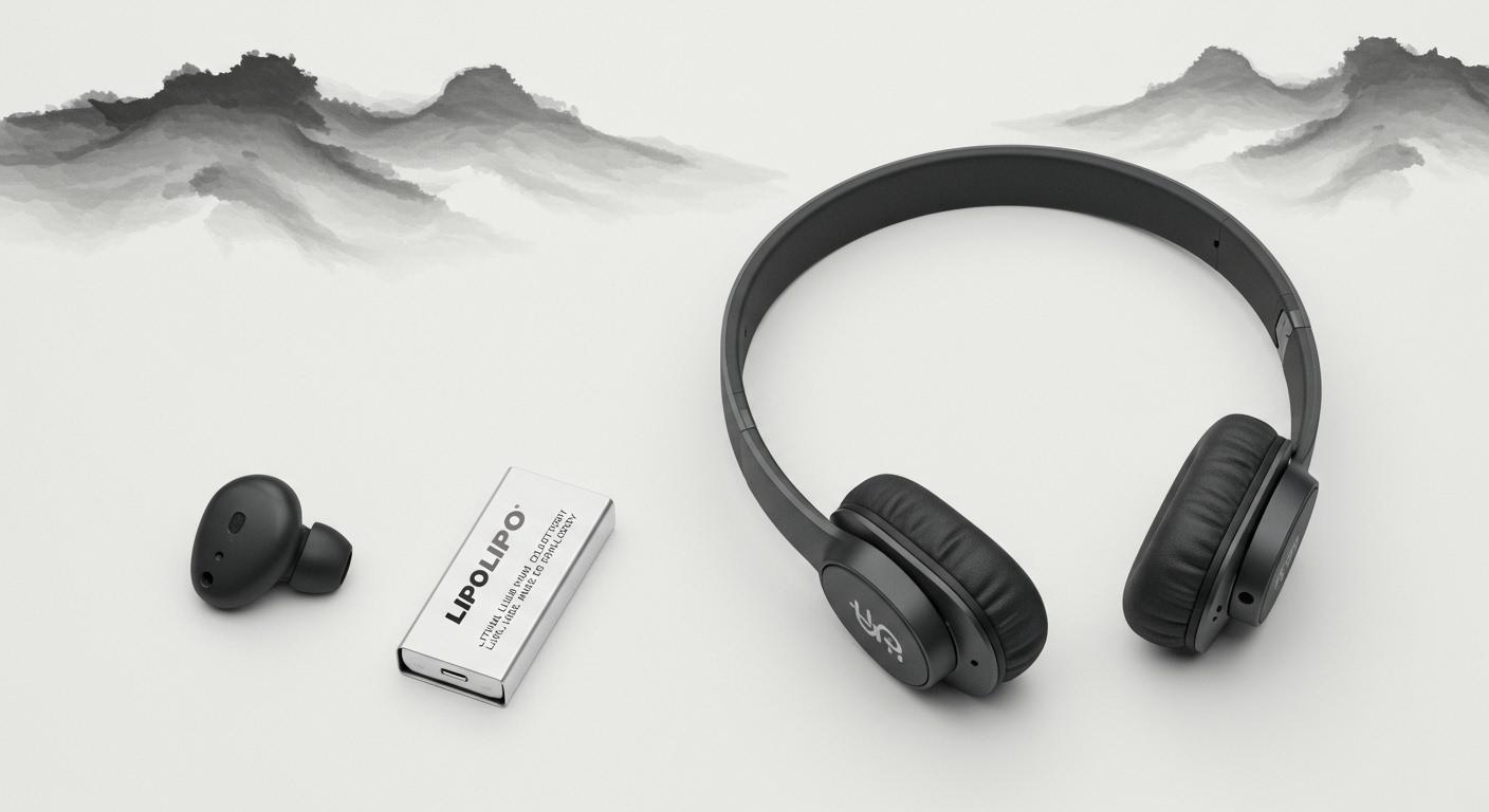 Small Lipo battery for Wireless headphone market