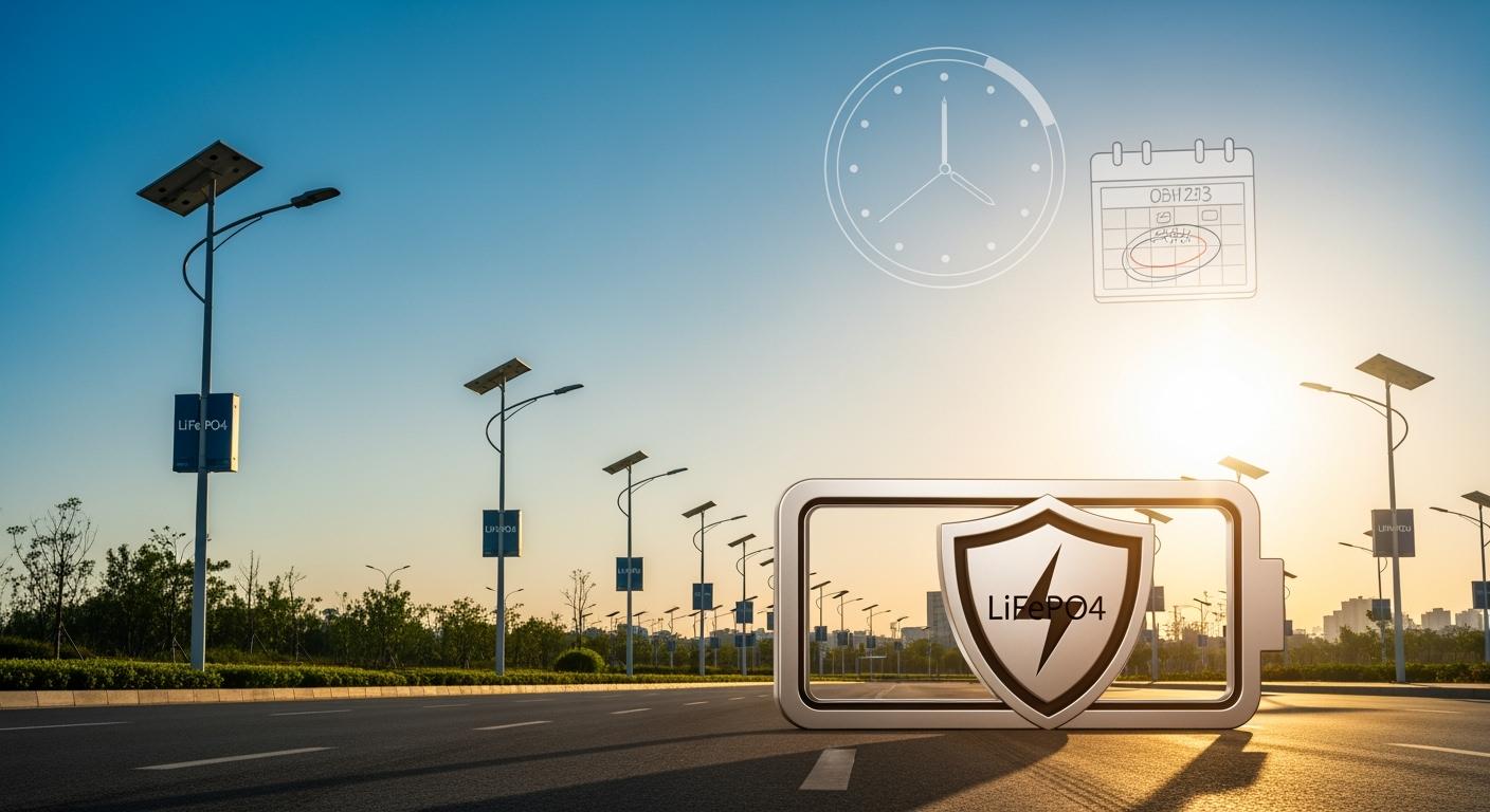 3 reasons solar street light batteries last longer with LiFePO4