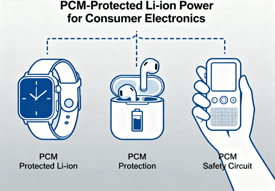 PCM-Protected Li-ion Powerfor Consumer Electronics