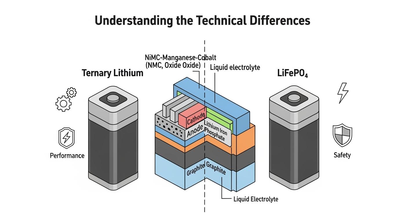 Understanding the Technical Differences Between Ternary Lithium and LiFePO4 Batteries