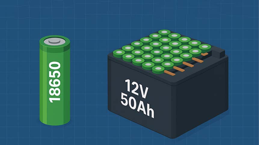 How Many 18650 Cells Are Needed for a 12V 50Ah Battery Pack?