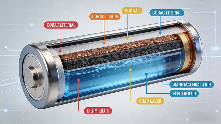 Lithium ion battery material and the composition