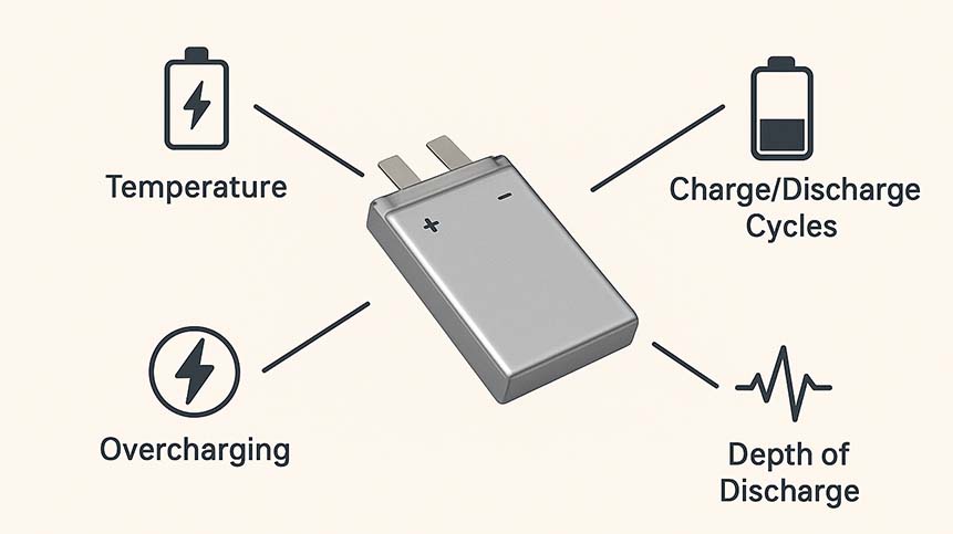 What factors affect the service life of lithium batteries?