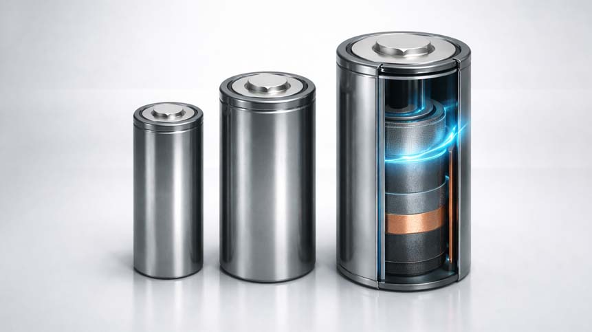 Cylindrical Lithium Cells (18650, 21700, 4680)