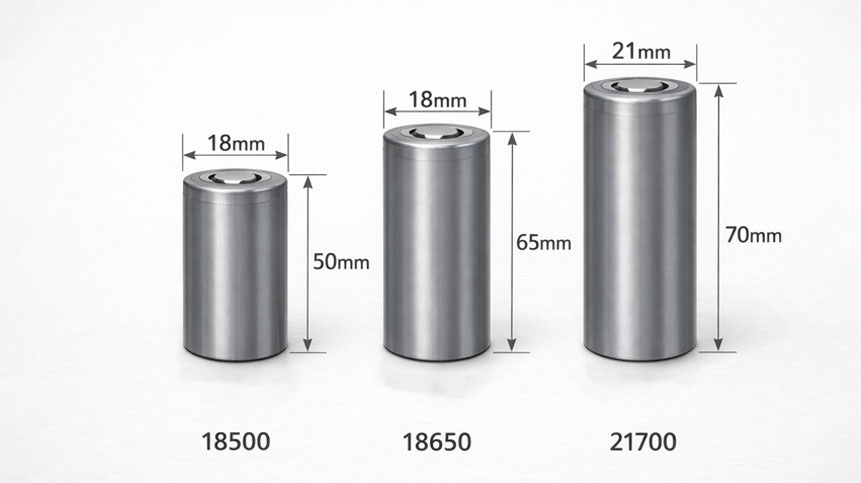 18650 vs 18500 vs 21700 Batteries: Differences, Comparison & Selection Guide