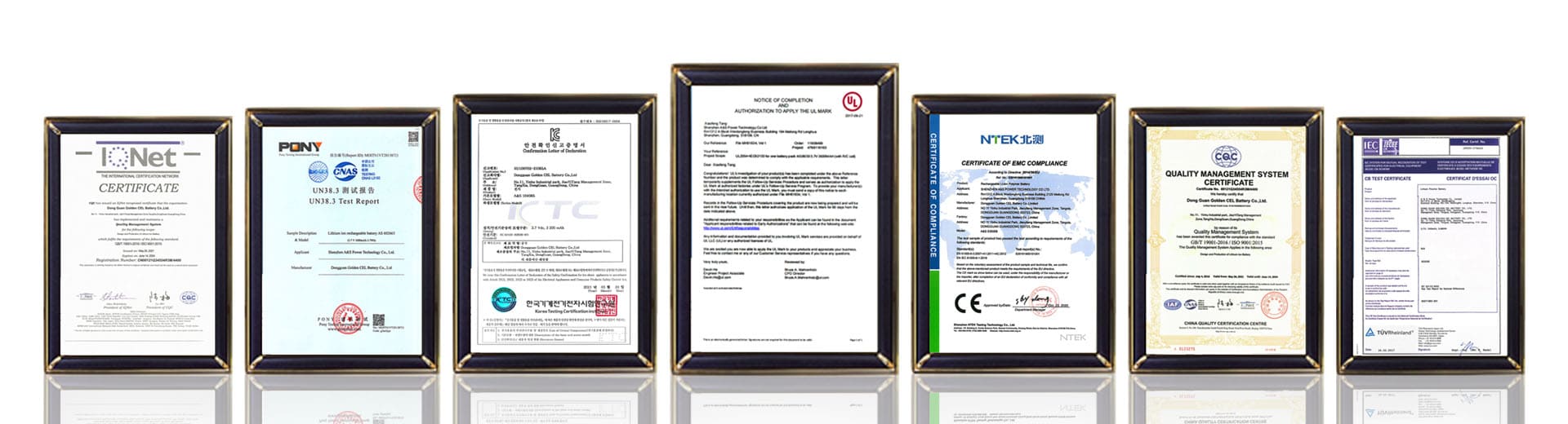 A&S Power Battery Certifications