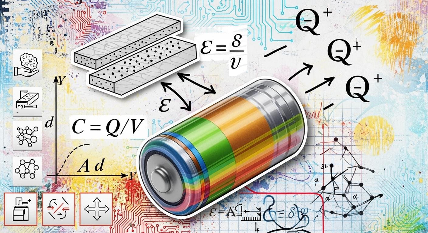 What factors determine the capacitance of a lithium polymer battery