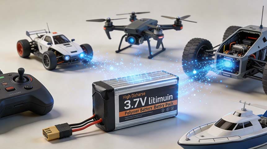Lithium LiPo Battery for Electric Toys and Models (drones, RC)