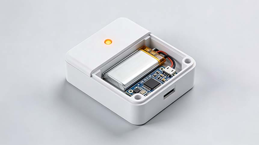 Lithium LiPo battery used in wireless temperature and humidity IoT sensor nodes lipo-battery-wireless-sensor-node