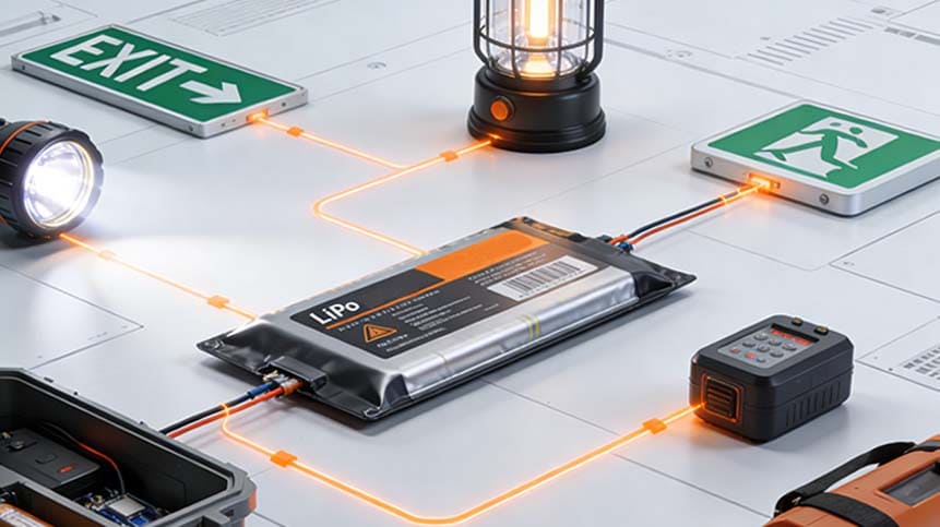 Lithium LiPo Battery for Emergency and Special Equipment