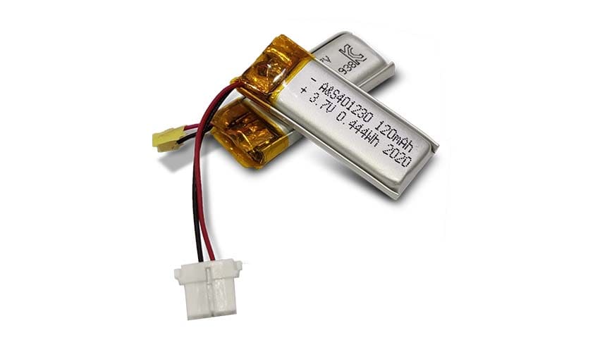 AS401230 3.7V 120mAh Li Polymer Battery