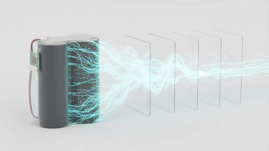 Conceptual diagram of 7.2V battery capacity and lifespan