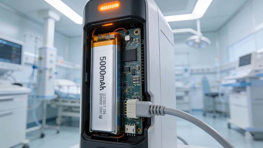 3.7V 5000mAh lithium polymer battery for portable medical devices
