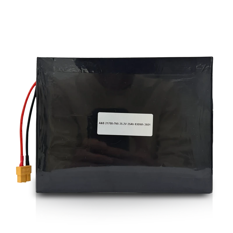 21700 25.2V 25Ah 630Wh Rechargeable Li-Ion Battery Pack