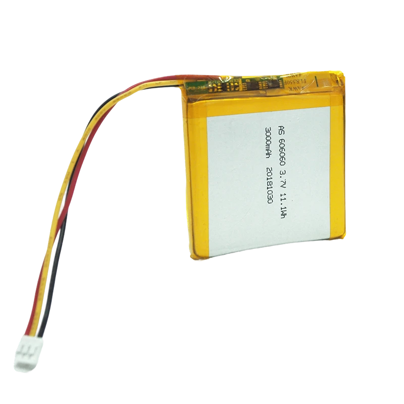 AS606060 3.7v 3000mAh 11.1Wh Lithium Polymer Battery
