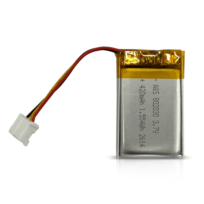 AS802030 3.7V 420mAh Rechargeable Lithium Polymer Battery (1.554Wh)