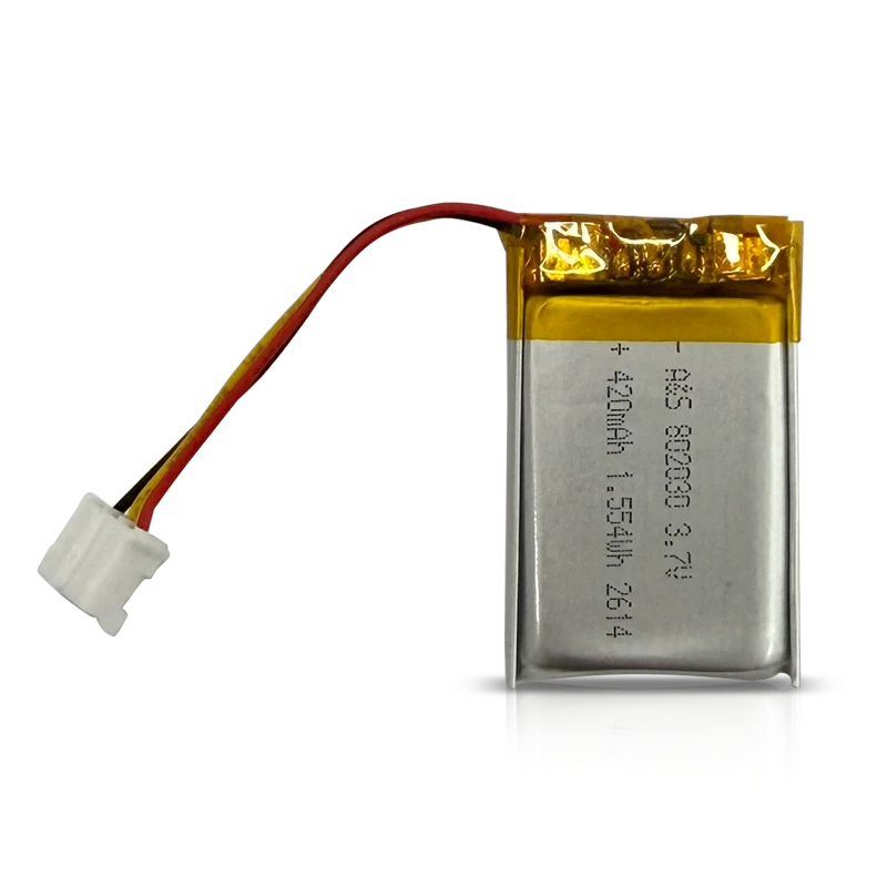 AS802030 3.7V 420mAh Rechargeable Lithium Polymer Battery (1.554Wh)