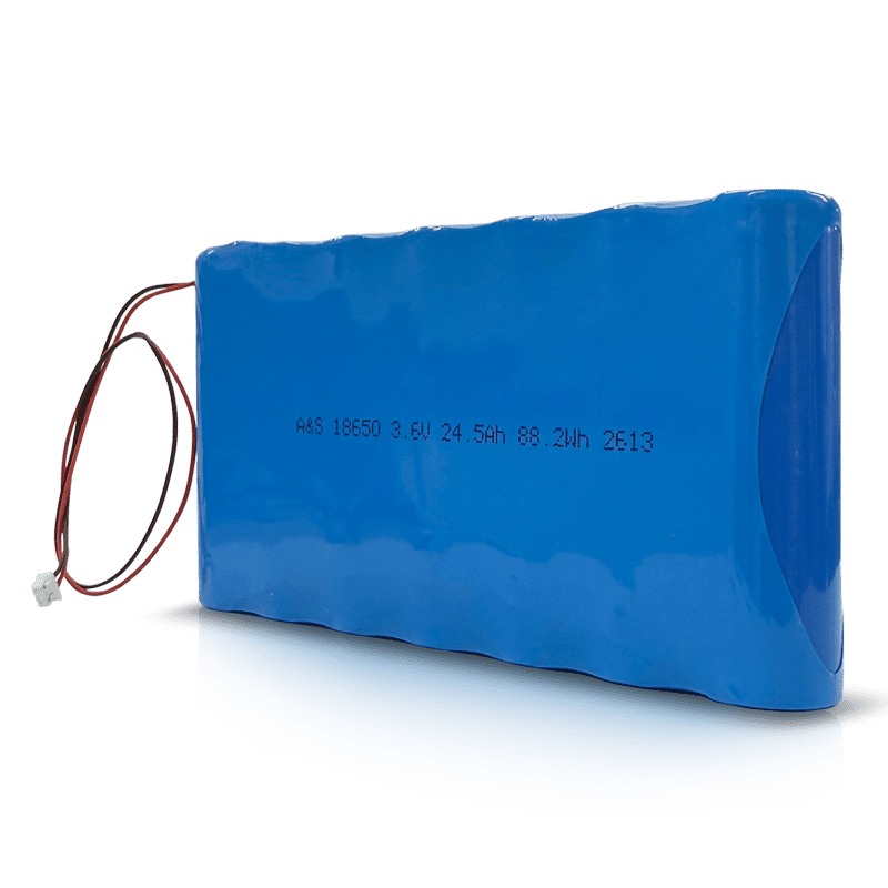 3.6V 24.5Ah 1S7P 18650 Lithium Ion Battery Pack (88.2Wh)