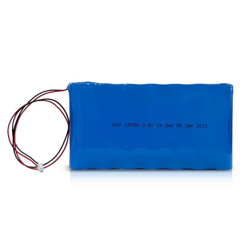 3.6V 24.5Ah 1S7P 18650 Lithium Ion Battery Pack (88.2Wh)