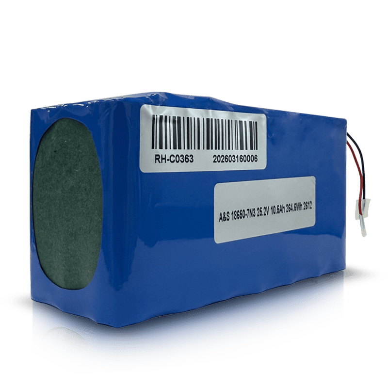 18650 25.2V 10.5Ah 7S3P Rechargeable Lithium Ion Battery Pack (264.6Wh)