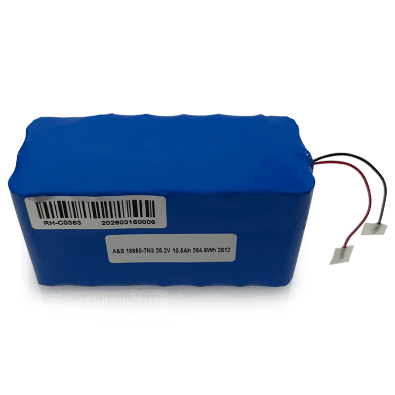 18650 25.2V 10.5Ah 7S3P Rechargeable Lithium Ion Battery Pack (264.6Wh)