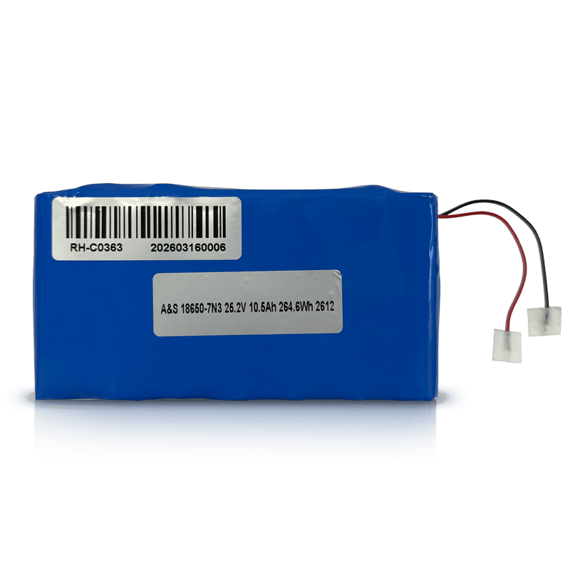 18650 25.2V 10.5Ah 7S3P Rechargeable Lithium Ion Battery Pack (264.6Wh)