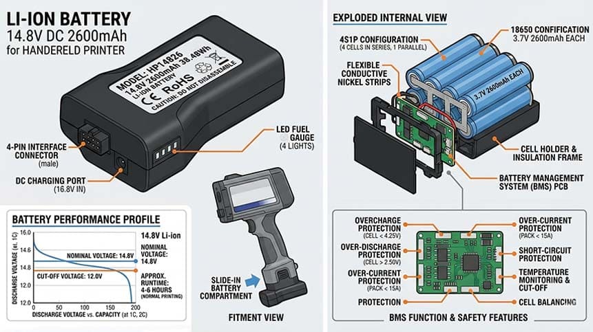 Understanding the 14.8V 2600mAh Li-ion Battery Structure Understanding the 14.8V 2600mAh Li-ion Battery Structure
