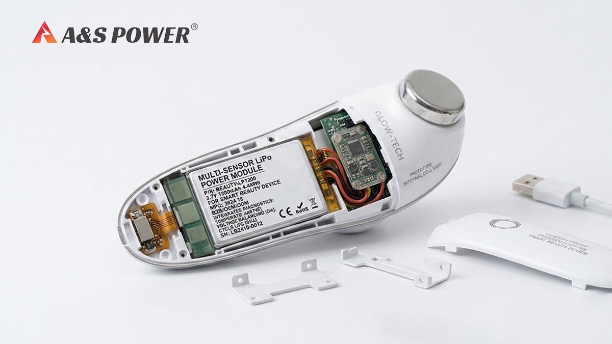 Custom lithium polymer battery pack for smart beauty equipment