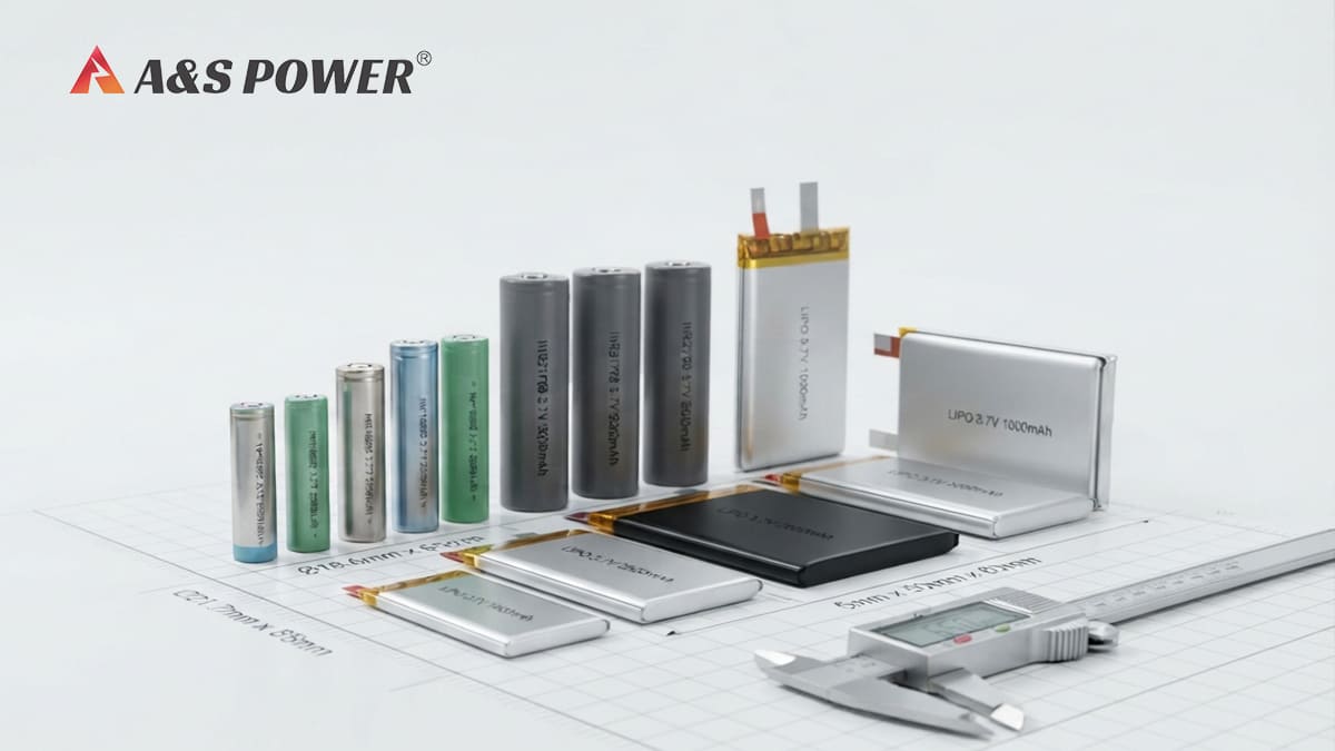 Common 3.7V Cylindrical Battery Sizes