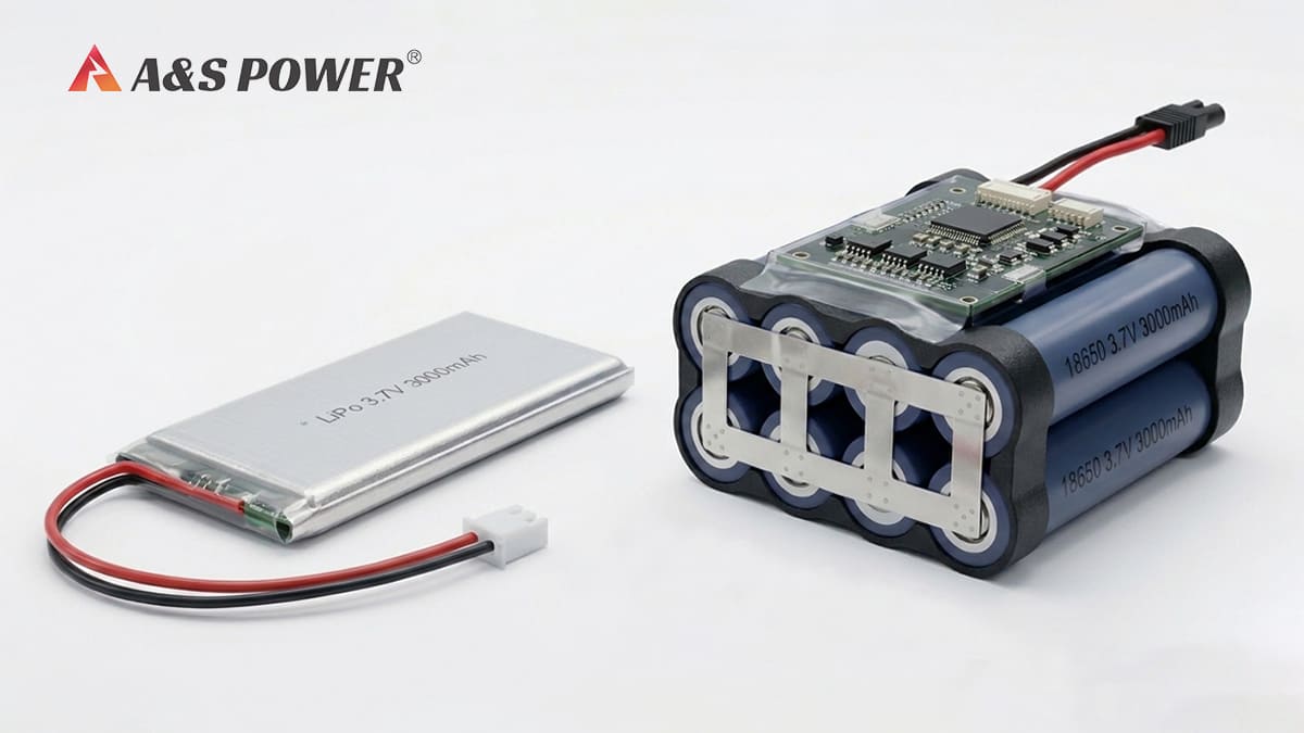 Custom LiPo Battery vs 18650 Battery Pack Custom LiPo battery vs 18650 cylindrical battery pack comparison