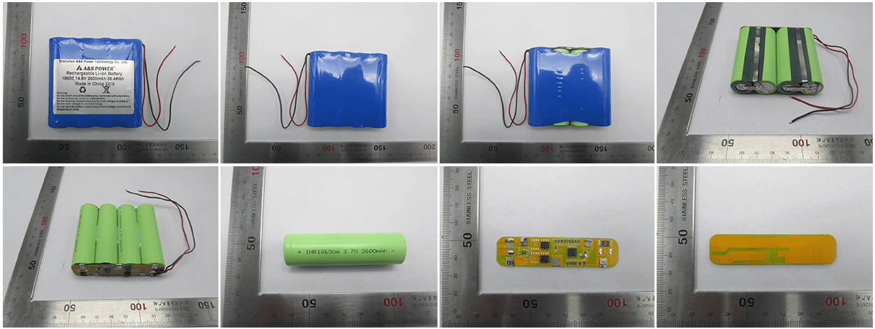 A&S 18650 14.8V 2600mAh 4S1P Li-Ion Battery Packs Structure diagram A&S 18650 14.8V 2600mAh 4S1P Li-Ion Battery Packs Structure diagram