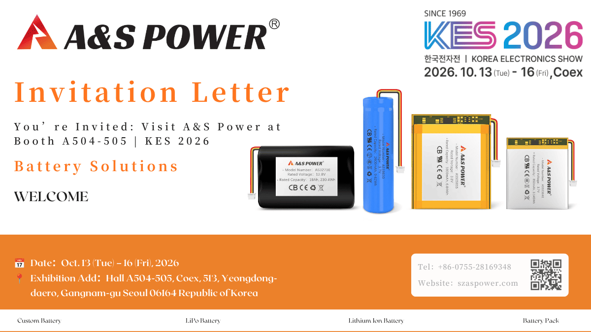 A&S Power custom lithium battery solutions for KES 2026 Korea Electronics Show