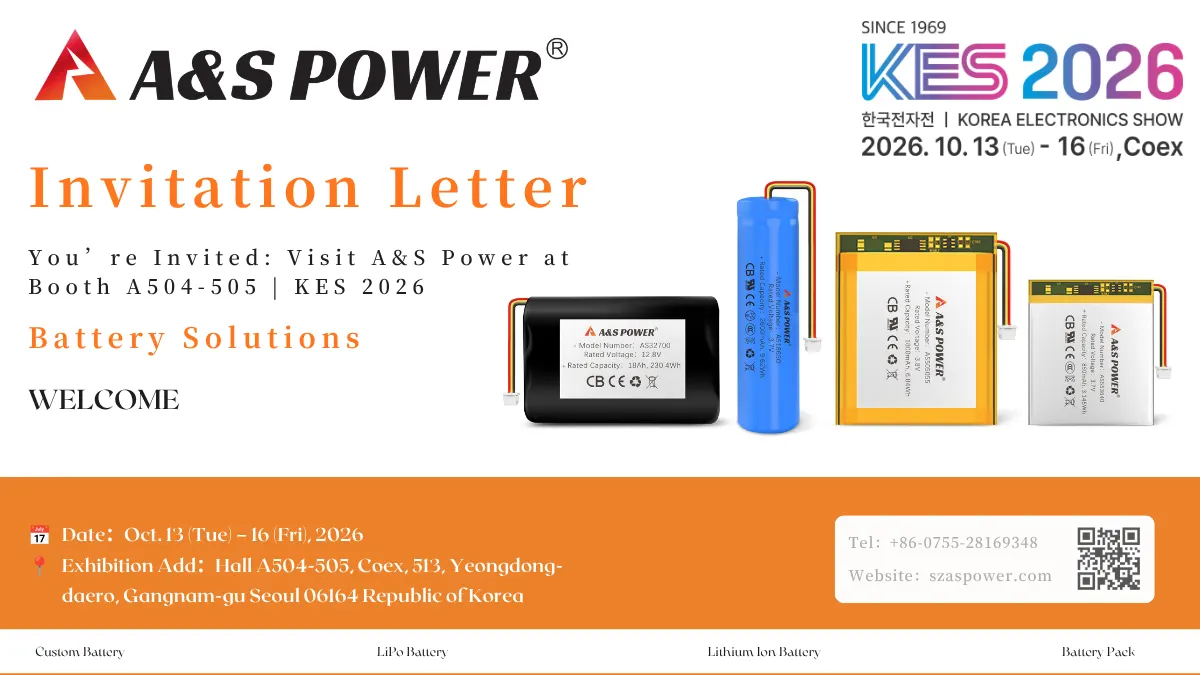 Meet A&S Power at KES 2026 in Seoul – Custom Lithium Battery Solutions