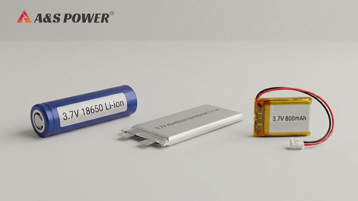 3.7V Lithium-Ion Battery Types and Applications 3.7V lithium-ion batteries in cylindrical, pouch cell, and compact battery pack formats