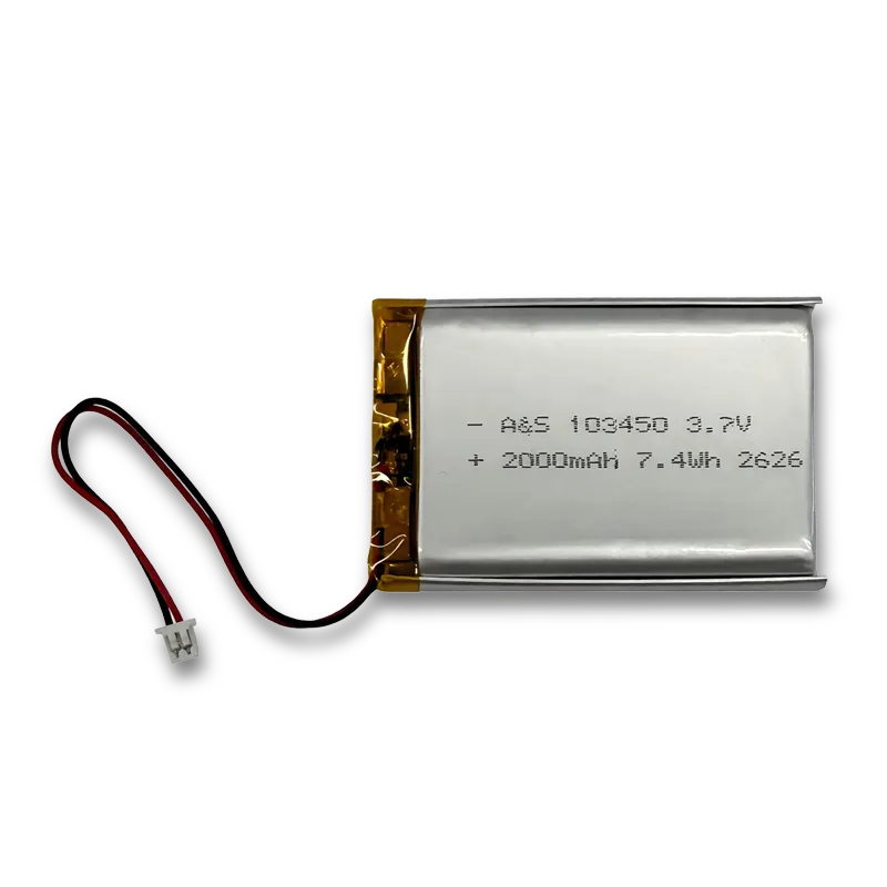 AS103450 3.7v 2000mAh 7.4wh Lithium Polymer Battery