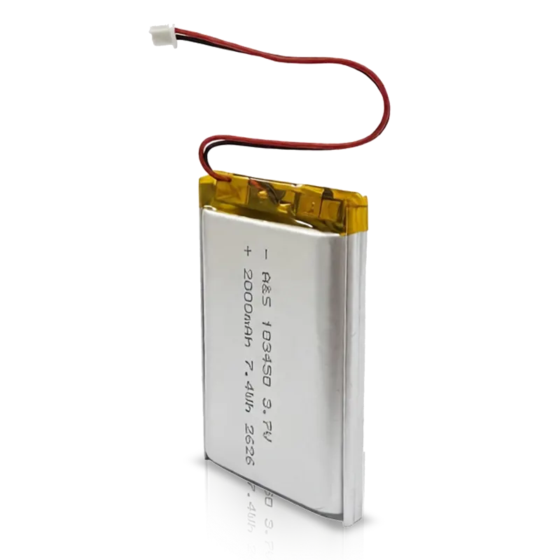 AS103450 3.7v 2000mAh 7.4wh Lithium Polymer Battery