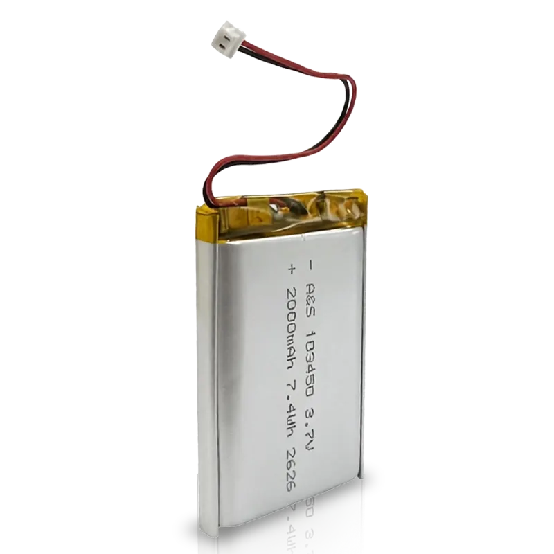 AS103450 3.7v 2000mAh 7.4wh Lithium Polymer Battery